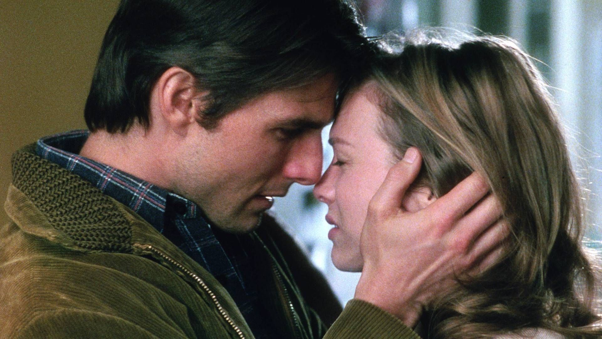 <p>                     Tom Cruise shows off his romantic comedy chops as a struggling sports agent in Jerry Maguire. He plays a man desperate to do things his own way after being fired for gaining a conscience while working at a cutthroat agency. But at the heart of the drama is a love story with Renée Zellweger’s Dorothy Boyd, who he makes a tearful confession of love to near the end of the movie. "You complete me," he tells her, before she replies the endlessly quotable response: "Just shut up, you had me at hello." It’s undoubtedly one of the most romantic scenes of Cruise’s career.                   </p>