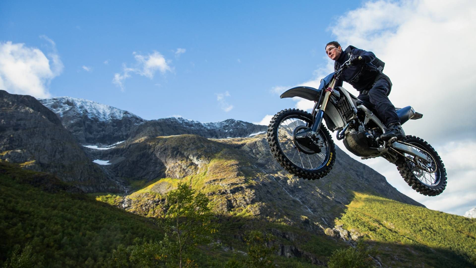 <p>                     Never one to be topped in a stunt, Mission: Impossible – Dead Reckoning Part One’s motorcycle stunt is one of the most brutal of Tom Cruise’s career. During the movie’s climactic final sequence, Ethan Hunt has to work out a way to get on a moving train. Naturally, his solution is riding his motorcycle off a cliff before parachuting down onto the top of one of the carriages. It wouldn't be a Cruise stunt if the actor didn’t do it himself either so, of course, the action man rode off a real ramp with a harness attached. Would you expect anything less?                   </p>