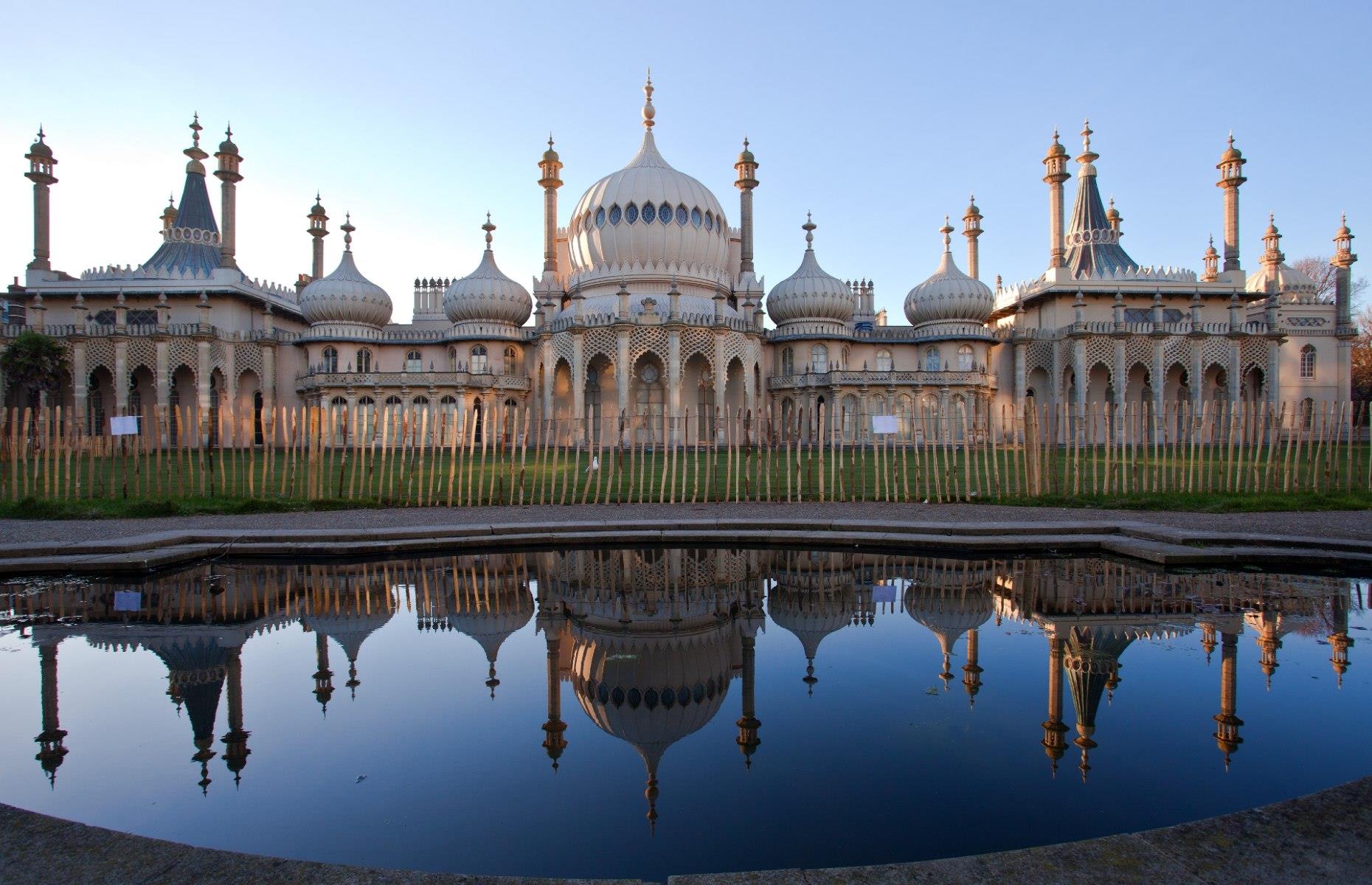 <p>One of Brighton’s most recognisable sights, the distinct domes and minarets of the <a href="https://brightonmuseums.org.uk/royalpavilion/">Royal Pavilion</a> give the palace its unique charm. The royal residence was built in the late 18th century in an Indo-Saracenic architectural style, with influences from India and China, as a seaside retreat for George IV. Today, the building is open to the public and is home to one of the few fully restored Regency gardens in the country.</p>