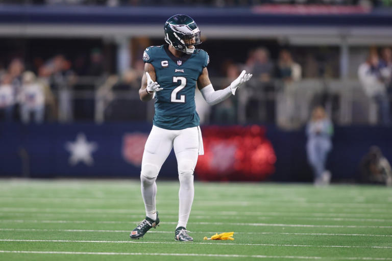 Philadelphia Eagles Darius Slay after being called for pass interference vs. the Dallas Cowboys. USA Today