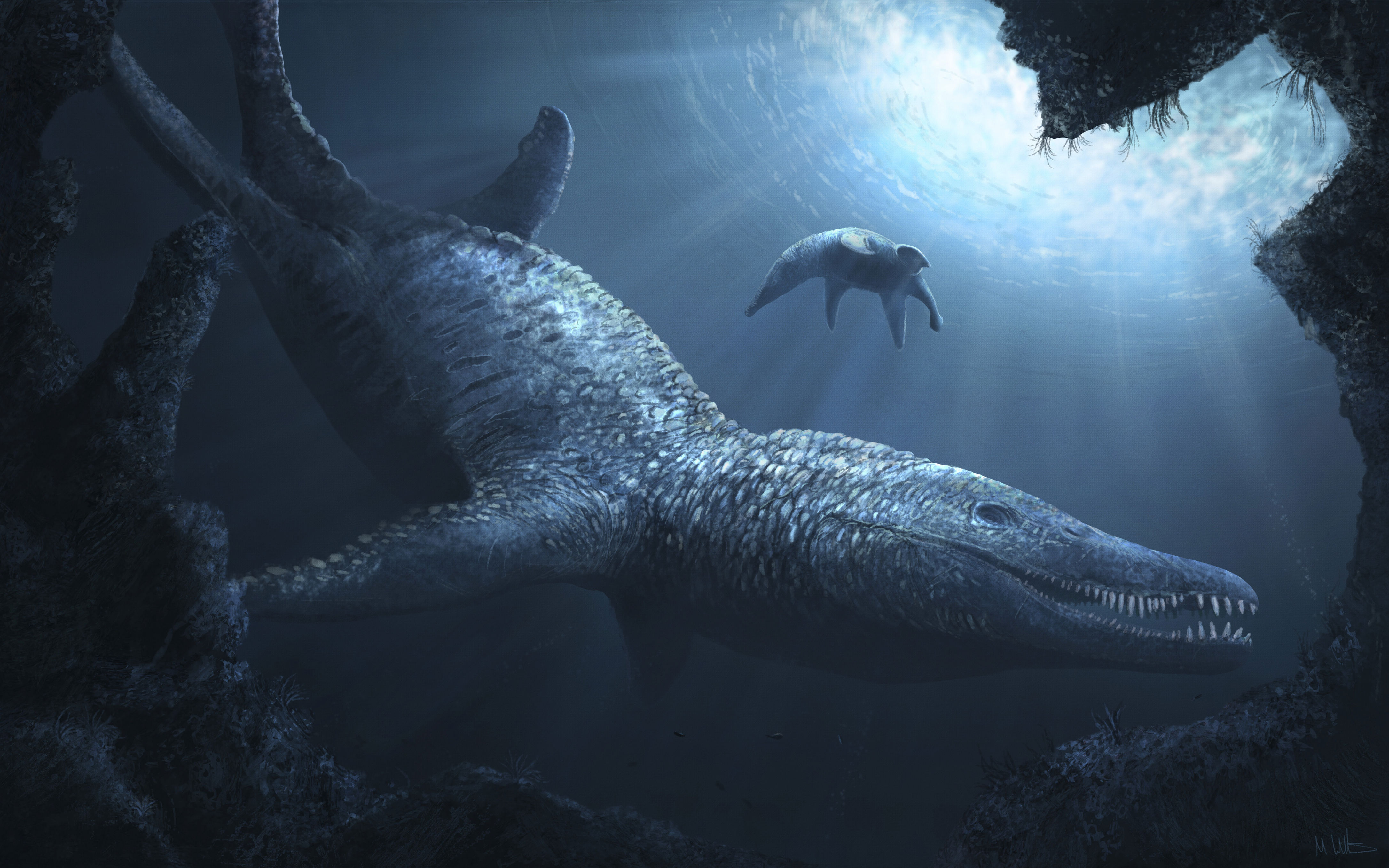 Морские динозавры 3d путешествие в доисторический. Мозазавр Гоффмана. Плиозавры и мозазавры. Плиозавры палеоарт. Плиозавр и Лиоплевродон.