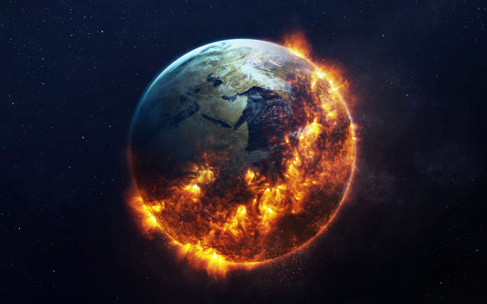 De aarde zal in een vuurbal veranderen