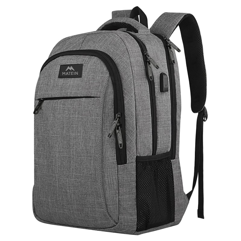 <p><a href="https://www.amazon.com/Backpack-Business-Charging-Resistant-Computer/dp/B06XZTZ7GB/">BUY NOW</a></p><p>$30</p><p><a href="https://www.amazon.com/Backpack-Business-Charging-Resistant-Computer/dp/B06XZTZ7GB/" class="ga-track"><strong>Matein Travel Laptop Backpack</strong></a> ($30, originally $40) </p><p>With over 75,000 five-star ratings and securing the top spot among all backpacks on Amazon, it's clear that this backpack is a favorite, particularly as a great weekender bag. No detail has gone unattended, from its external USB port and built-in charging cable to its laptop sleeve, and water bottle pockets. One shopper wrote that it "makes my life so much easier," adding that it has "plenty of space for everything without feeling bulky." </p>