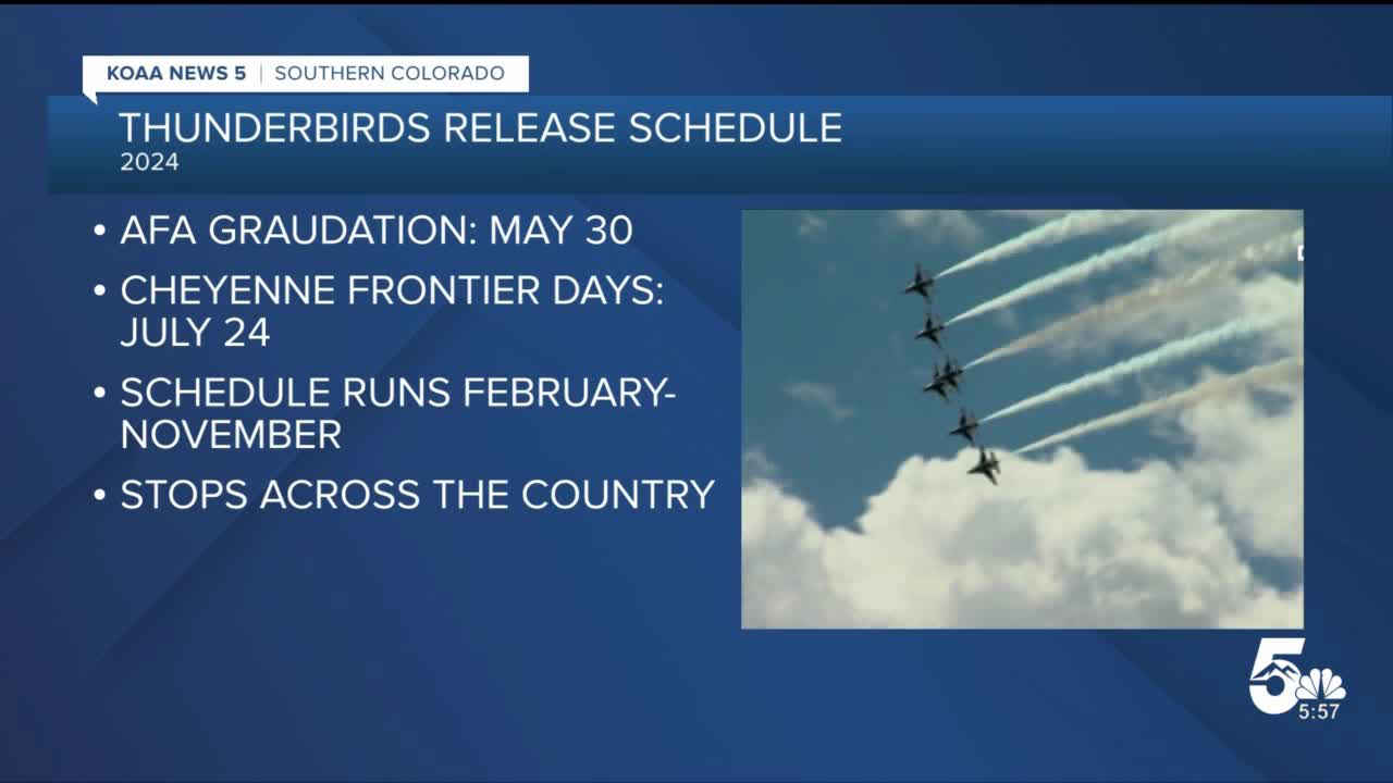 Air Force Thunderbirds release their 2024 Air Show Schedule
