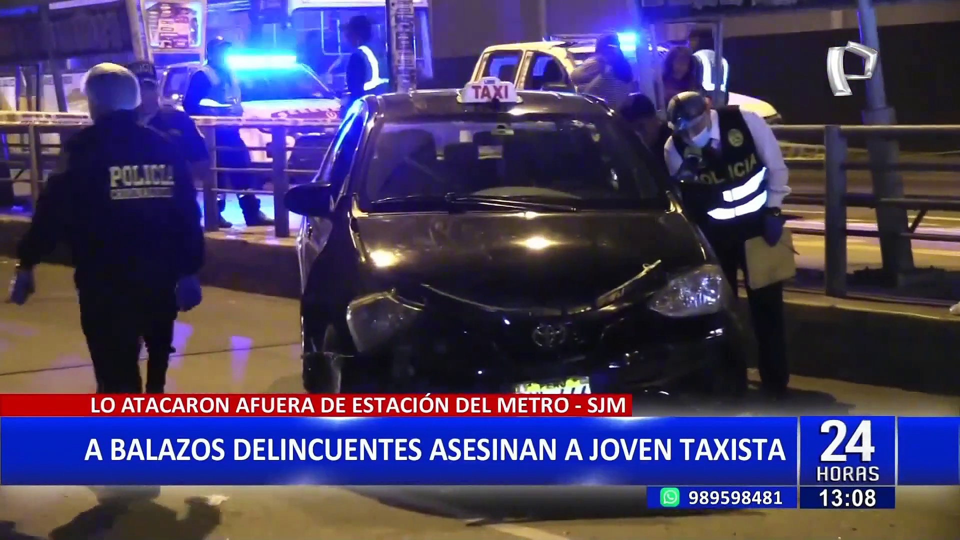 A Balazos Delincuentes Asesinan A Joven Taxista En San Juan De Miraflores