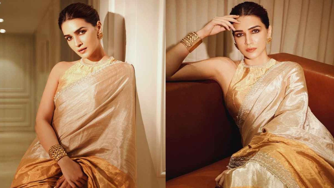 Kriti Sanon Wears Gold And Silver Tissue Saree And It Can Be ULTIMATE ...