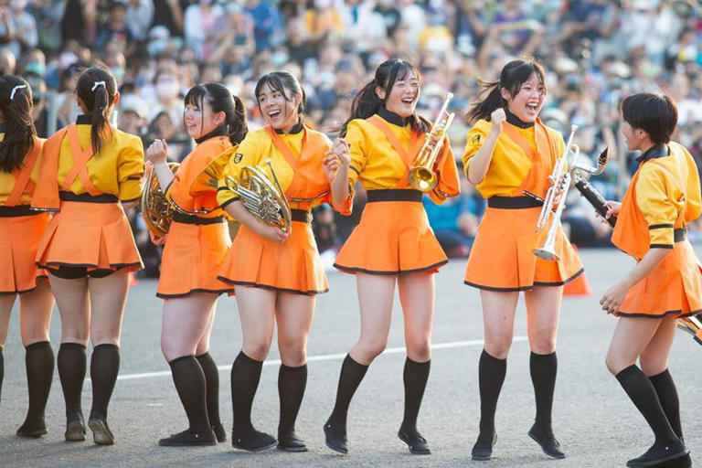 今天是北一女中120周年校慶，邀請日本京都橘高校吹奏部到校與北一女中樂儀旗隊以表演交流。（本報資料照片）