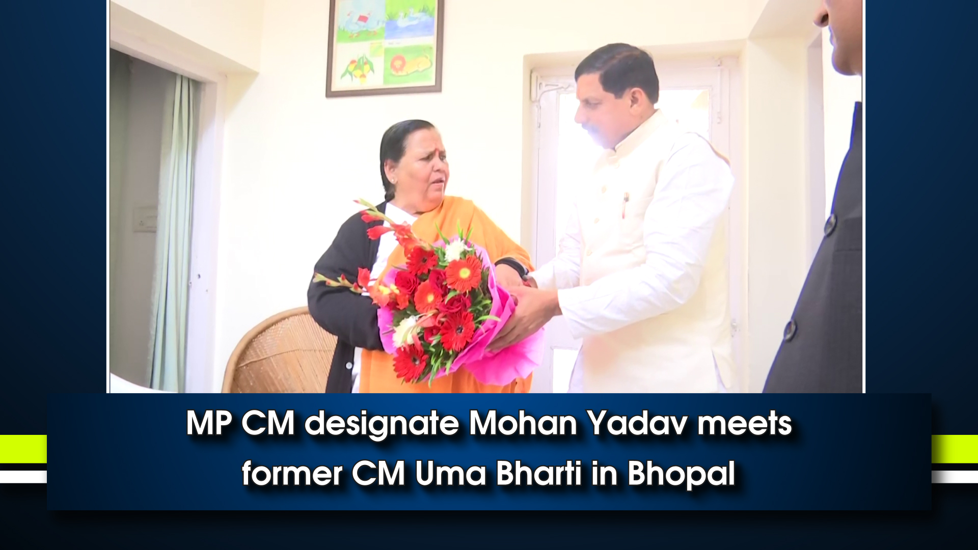 MP CM Designate Mohan Yadav Meets Former CM Uma Bharti In Bhopal