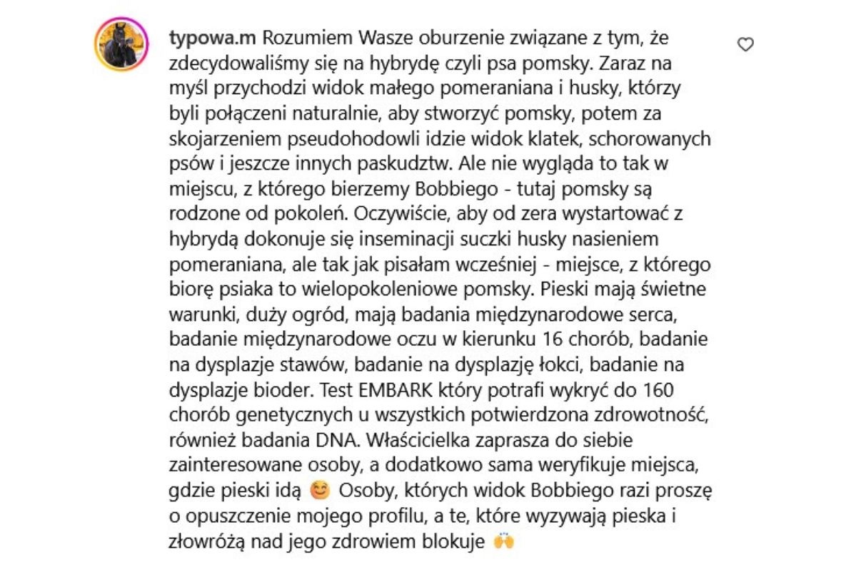 Kupi A Hybryd Psa Influencerka W Ogniu Krytyki