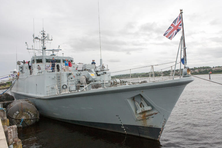 HMS Pembroke is a Sandown-class minehunter of the British Royal Navy. On Monday, the Ukrainian Defense Ministry said it would receive two mine-clearing vessels, 23 raiding craft and 20 Viking amphibious vehicles from the UK and Norway, bolstering the Ukrainian navy's assets.