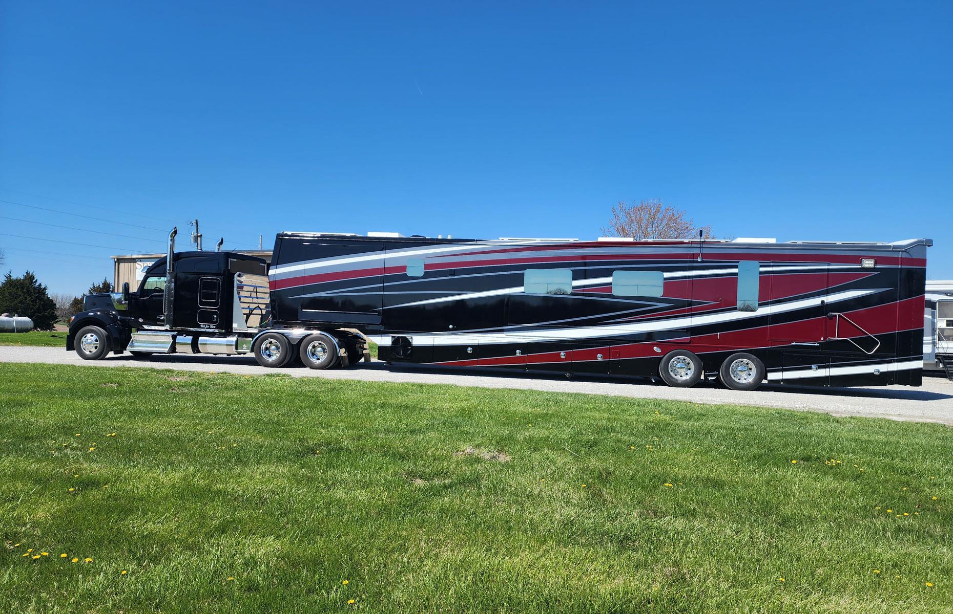 <p>With impossibly elongated proportions, SpaceCraft's flagship motorhome is along an elite group of super-large RVs, measuring 57 feet in length.</p>  <p>Missouri-based <a href="https://spacecraftmfg.com/">SpaceCraft</a> allows its clientele extensive customization options to create a space that's optimized to their needs, meaning each RV made by the company is a one-off design.</p>