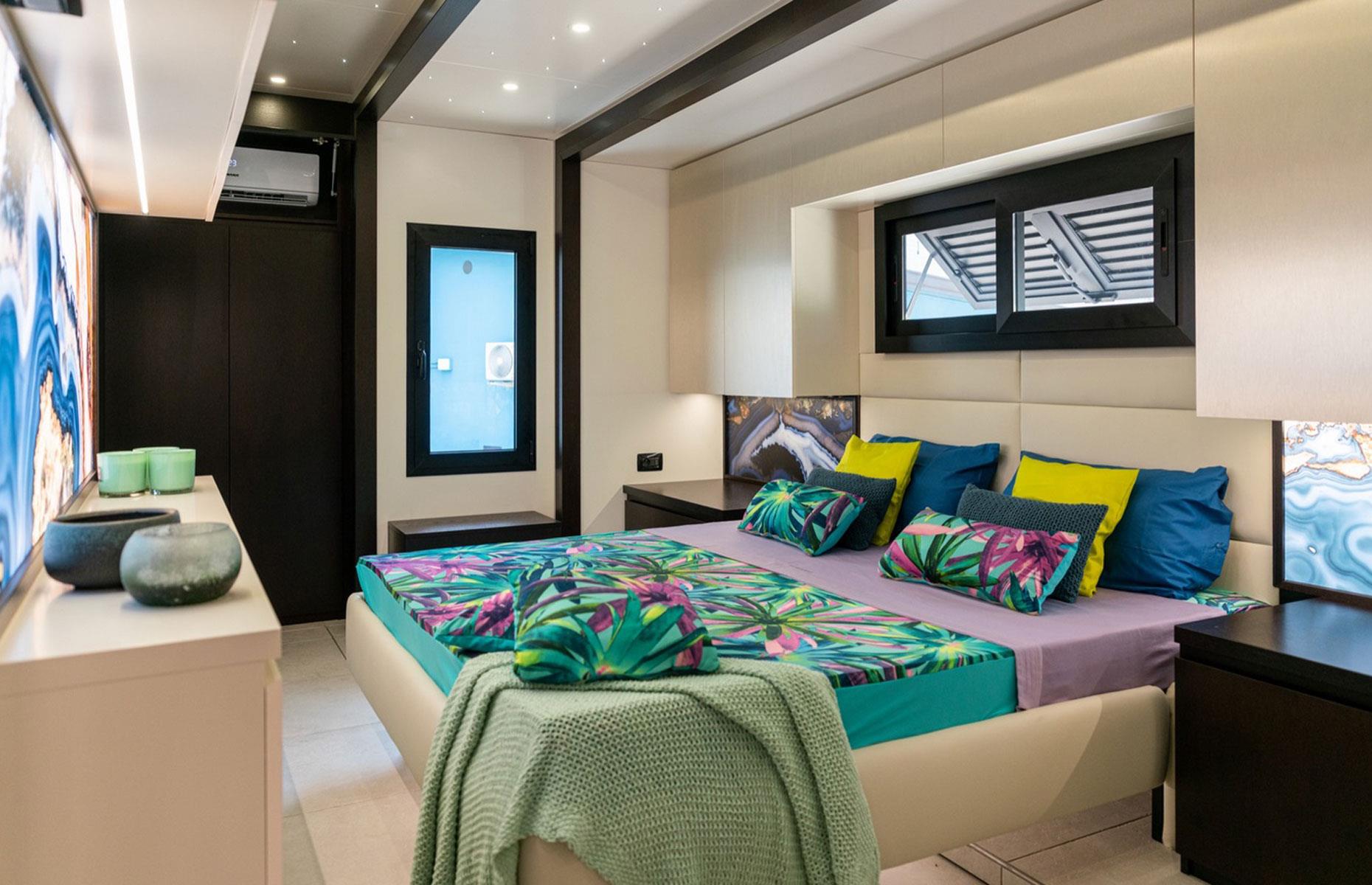 <p>Across the various configurations of their custom models, the sprawling motorhome can include two ample bedrooms that look to be the biggest in any RV we've seen.</p>  <p>With each room large enough to accommodate a king-sized bed, side tables, cabinets and a wardrobe, these motorhomes feel like opulent houses, rather than souped-up trailers! </p>