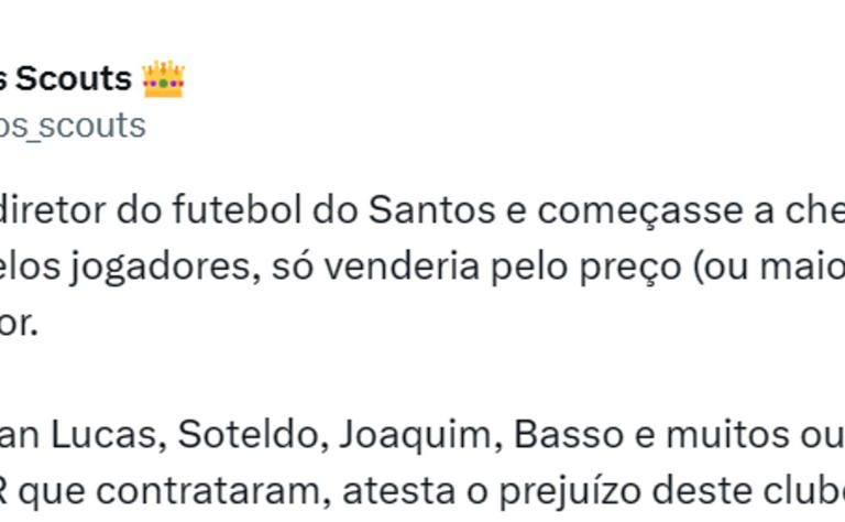 Desmanche Alvinegro? Defensor do Santos vira alvo de rival e situao ganhou episdio importante nos ltimos dias, diz setorista