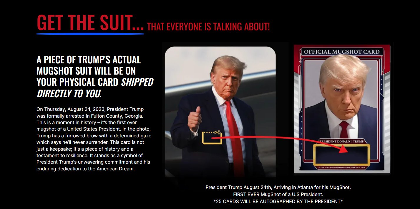 <b>Trump</b> is offering his <b>fans</b> to &apos;get the suit&apos; but purchasing 47 of...