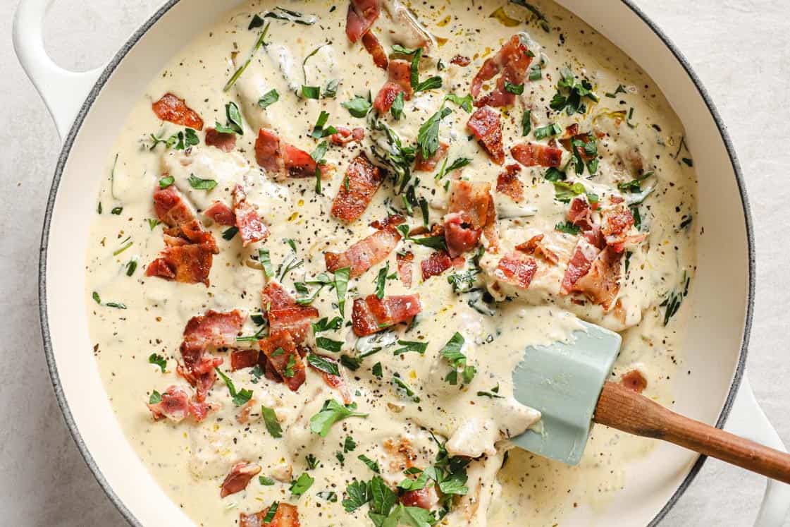 <p>Dijon Chicken is a simple, one-pan meal that’s ready in 30 minutes. It features seasoned chicken topped with a creamy dijon mustard sauce, fresh spinach, and crumbled bacon. This dish is great for a quick weeknight dinner and is sure to please everyone at the table.<br><strong>Get the Recipe: </strong><a href="https://realbalanced.com/recipe/one-pan-creamy-dijon-chicken/?utm_source=msn&utm_medium=page&utm_campaign=msn">Dijon Chicken</a></p>