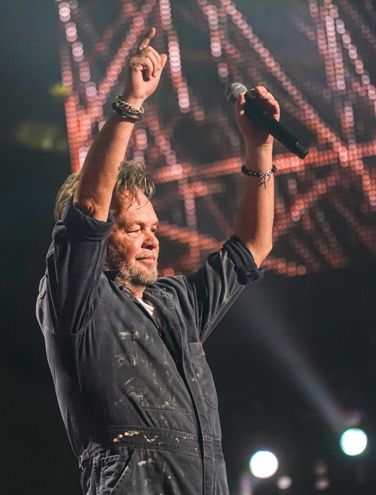 Jon Mellencamp and band perform at Farm Aid 2023, on Saturday, Sept. 23, 2023, at Ruoff Misic Center in Noblesville Ind.