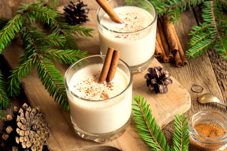 A stock image of a festive nog drink. An Illinois dairy producer has issued a recall for a batch of its Holiday Nog drinks over concerns of undeclared egg in the product.