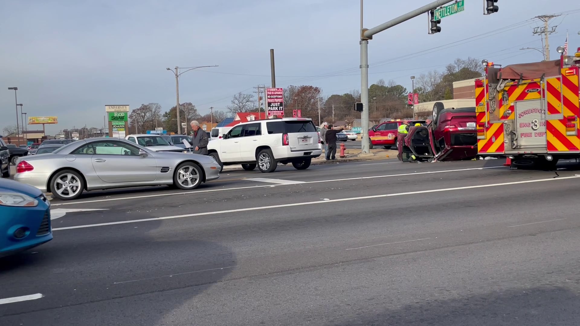 One Injured In Rollover Crash