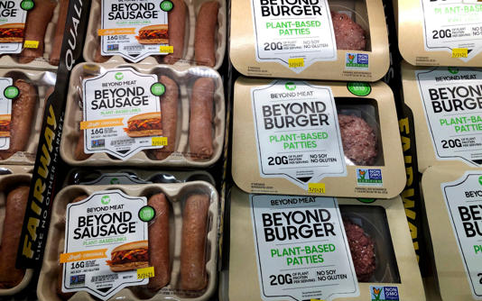 Beyond Meat's sausages and burgers are just part of their extensive meat-free range - Richard Drew