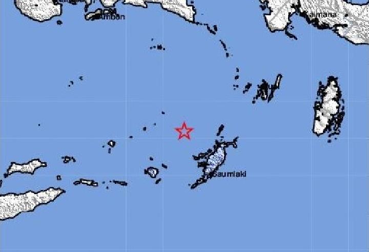 gempa magnitudo 4,9 di laut banda, akibat deformasi batuan lempeng