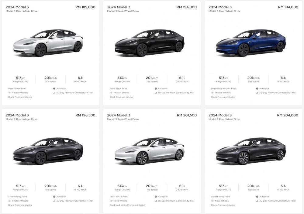 tesla model 3 malaysia: available inventory now listed online (video)
