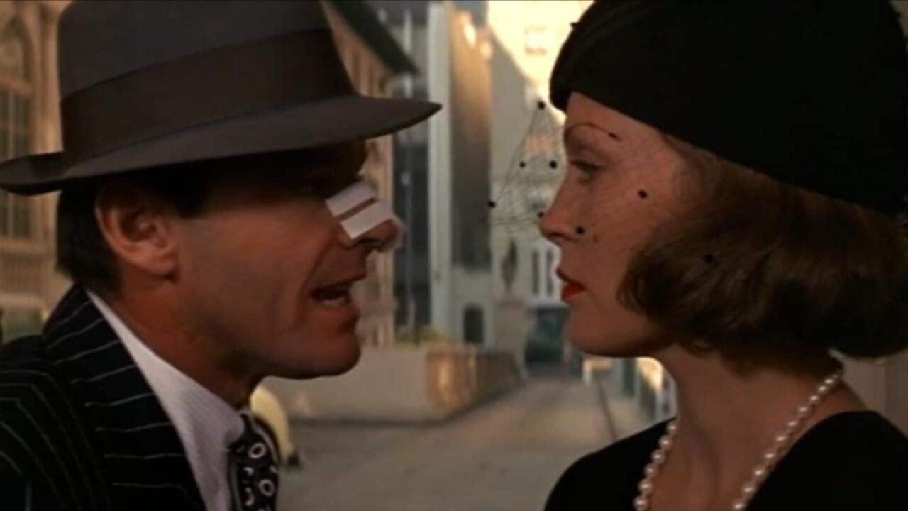 <p>“Forget it, Jake. It’s Chinatown.” These words sum up <em>Chinatown</em>, an unforgettable neo-noir mystery from expert screenwriter Robert Towne. Set against the backdrop of ‘30s Los Angeles, Towne’s intrepid hero – private investigator Jake Gittes (Jack Nicholson) – tries to forge his own justice in a city filled with crime.</p><p>Overcoming a past trauma the movie only alludes to, Gittes discovers first-hand how difficult it is to leave the past behind, encountering rampant corruption and seedy characters around every corner. Complete with ahead-of-its-time twists and turns throughout, <em>Chinatown</em> leaves viewers with a hollow pit in their stomach after an initial viewing, forcing them to realize – just like Jake – how out of their element they are.</p>