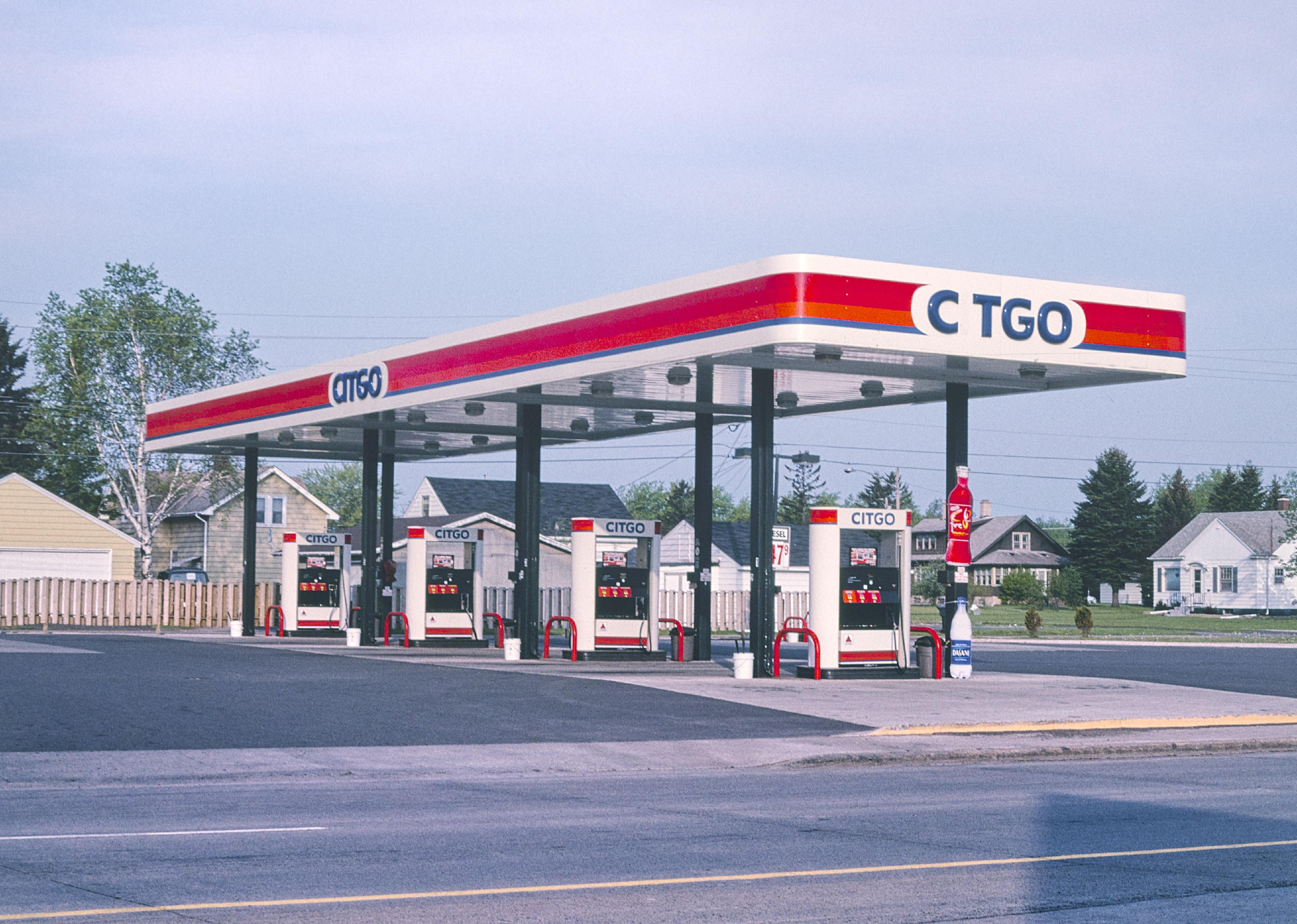 <p>A modern-looking gas station awaits travelers alongside Route 2 in Wisconsin.</p>