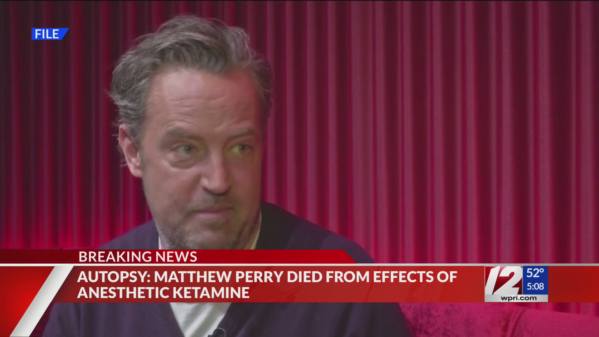 Matthew Perry Died From Effects Of Drug Ketamine, Coroner Says