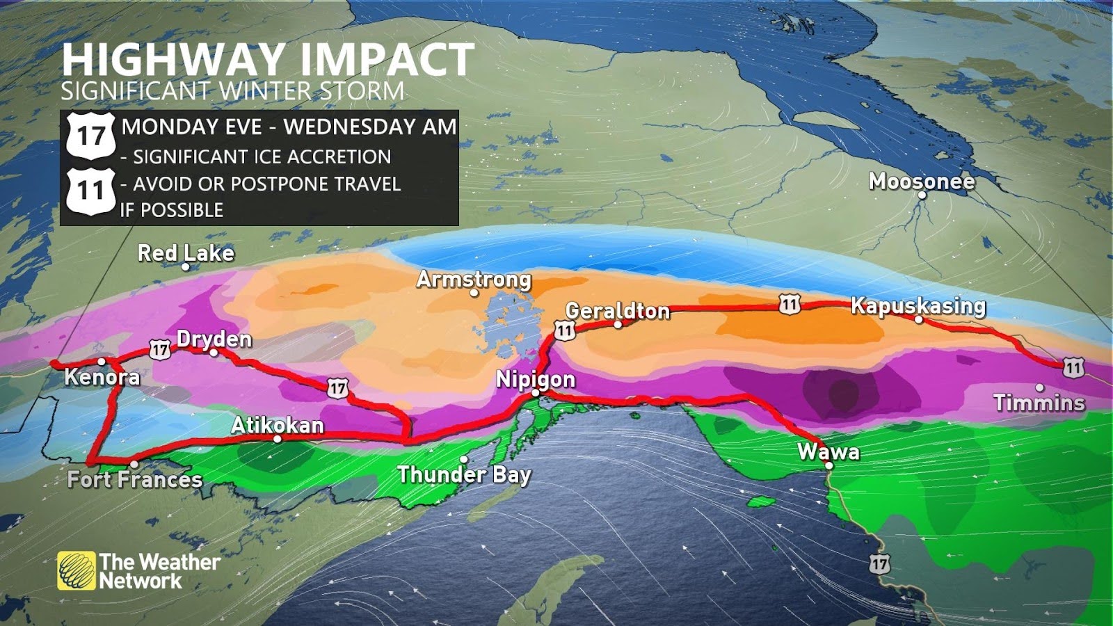 northern ontario gearing up for slippery freezing rain, travel disruptions