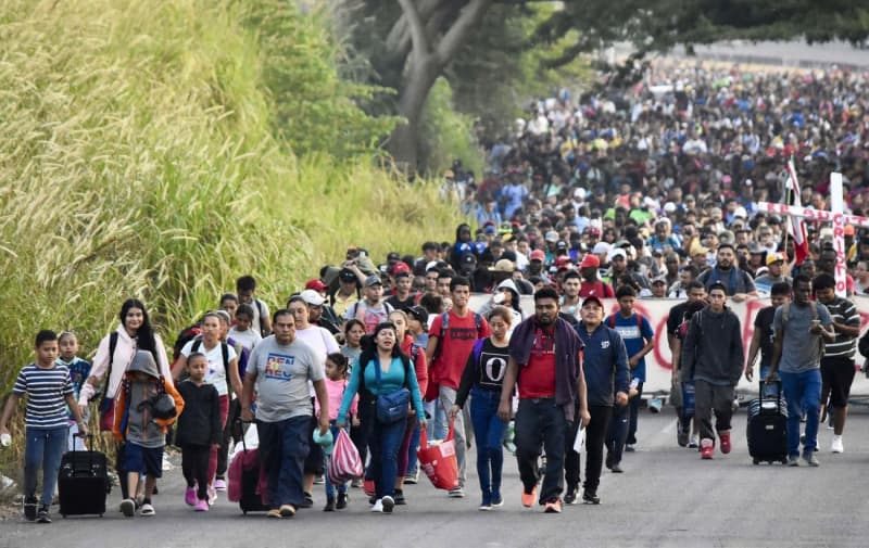 Thousands Of Southern Mexican Migrants March Toward Us Border 