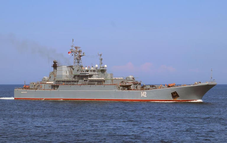 Ukraine has destroyed the large Russian landing ship Novocherkassk (Photo: rosmedia)