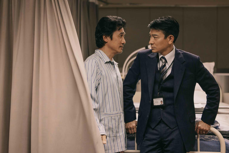 Tony Leung (left) and Andy Lau Tak-wah in a still from 