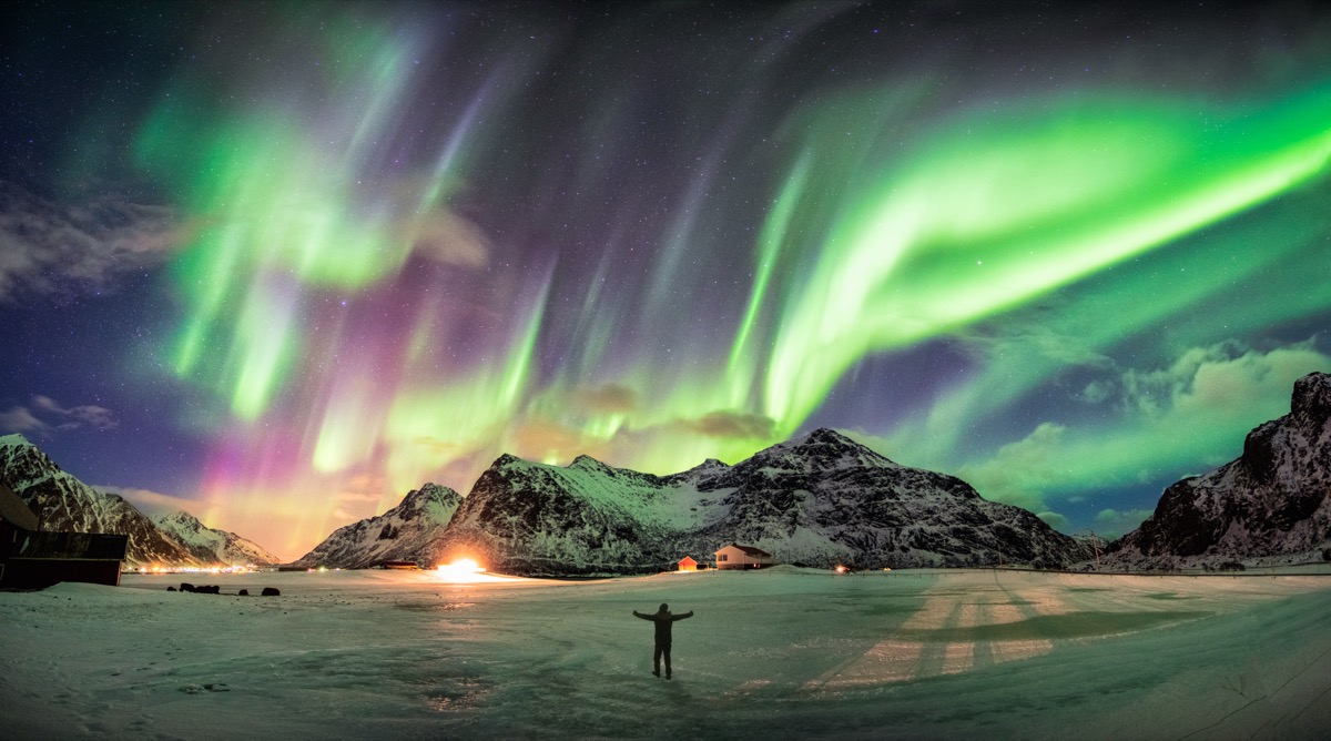 <p>Usually, the Northern Lights can only be seen in countries that are part of the Arctic Circle, such as Norway, Finland, and Iceland. However, sometimes, stargazers in places as far afield as the U.S. get lucky enough to <a rel="noopener noreferrer external nofollow" href="https://bestlifeonline.com/highly-visible-northern-lights-news/">spot the aurora borealis</a>. And in 2024, the spectacle will be the strongest it's been in the last 20 years—and visible from locations all over the world.</p><p>"According to solar activity patterns, now is also the best time to see the Northern Lights," says <strong>Matthew Valentine</strong>, head of U.S. sales at <a rel="noopener noreferrer external nofollow" href="https://www.havilavoyages.com/">Havila Voyages</a>. "Aurora borealis events are caused when geomagnetic storms on the sun pull on Earth's magnetic field, and this creates cosmic waves that launch electrons into the atmosphere to form the aurora. Naturally, there are high and low cycles of these solar disturbances, and 2023-2025 will be a period of peak solar activity."</p><p>Whether you go on a cruise, take a scenic train ride, or fly to a new state or country, you have plenty of options to witness this marvel while it's brightest through April. Keep reading to discover the best places to see the Northern Lights in 2024.</p><p><p><strong>RELATED: <a rel="noopener noreferrer external nofollow" href="https://bestlifeonline.com/off-the-radar-winter-travel-destinations/">The 14 Best Off-the-Radar Winter Destinations in the U.S.</a></strong></p></p>