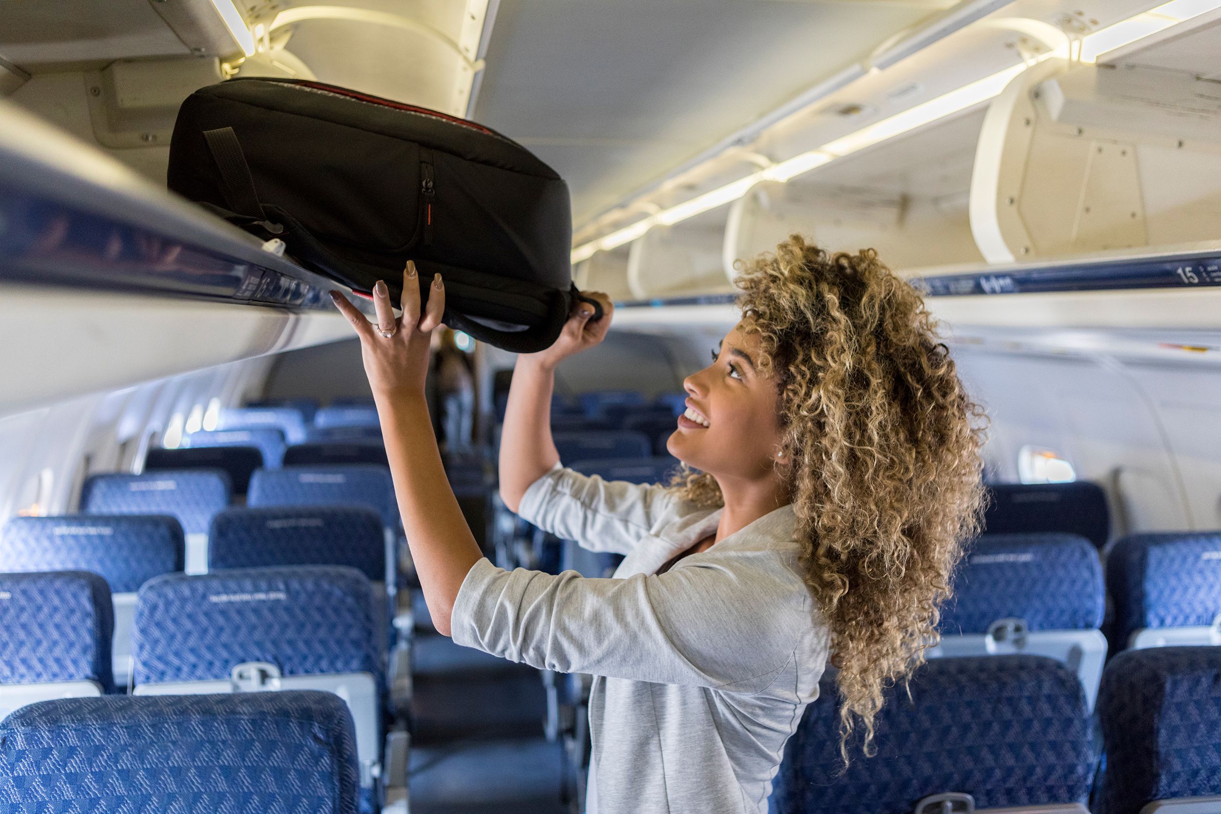 <p>Avoid airline baggage fees by packing only carry-on luggage. <a href="https://blog.cheapism.com/carry-on-packing-tips-3705/">Tips include</a> wearing bulky clothing on the plane and bringing as large a "personal item" as the airline will allow. If you're brave enough to stand out in the security line, try a <a href="https://www.amazon.com/dp/B01E4KAT48/ref=as_li_ss_tl?ie=UTF8&linkCode=ll1&tag=msnshop-20&linkId=1791d58b743210b8b2df437c26561ba8&language=en_US">travel jacket</a> that lets you stash extra items on your person instead of taking up room in your carry-on or personal item.</p>