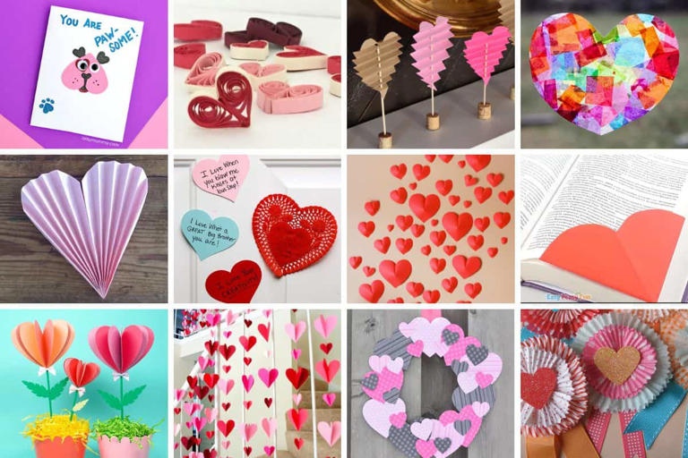 29 Easy Paper Heart Crafts Ideas For Valentines Day