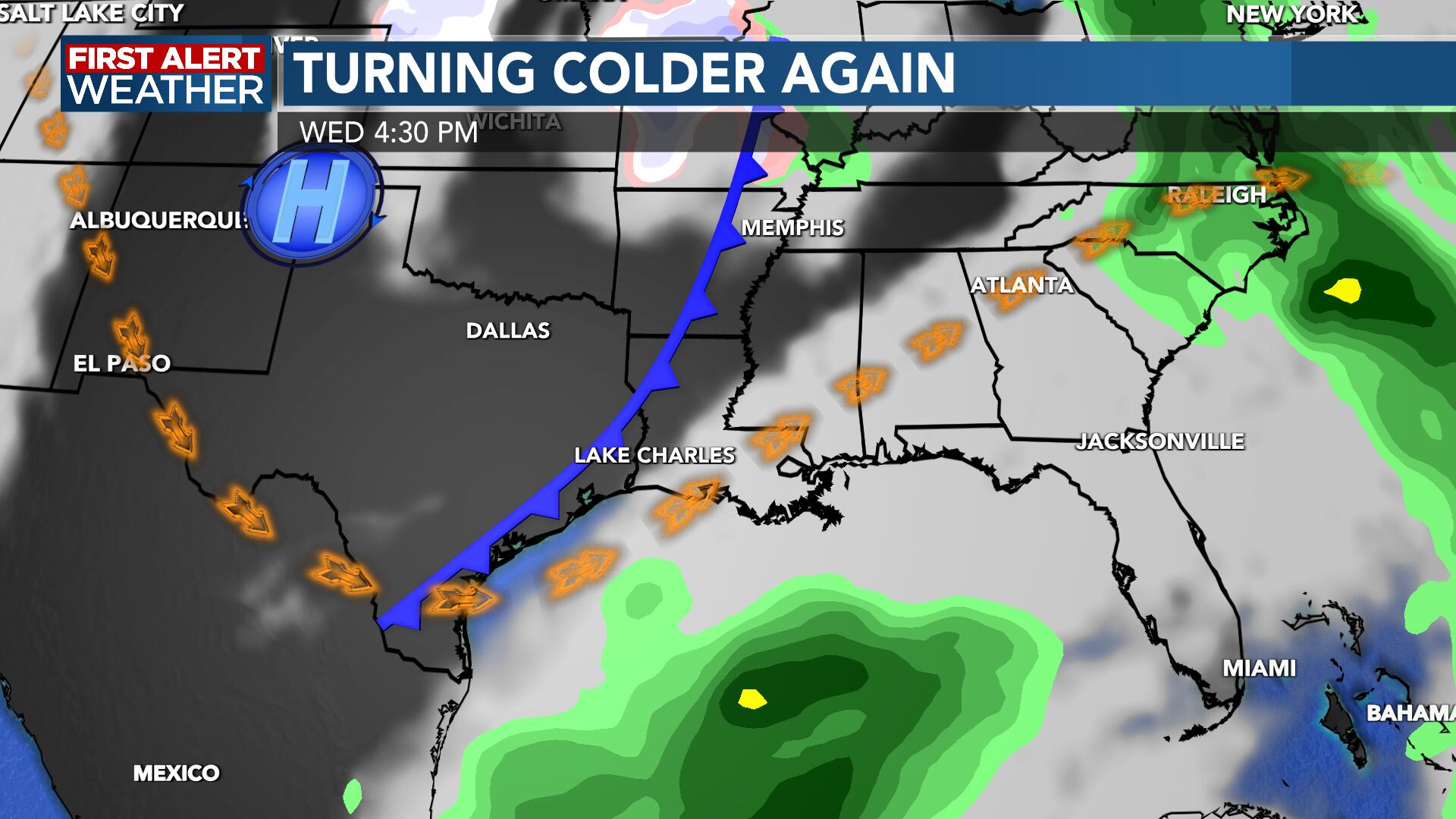 First Alert Forecast: Cold Front Arrives Wednesday