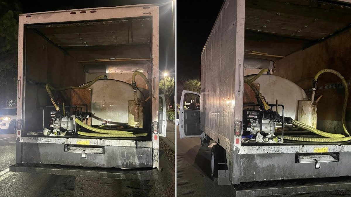 佛州有3名中國籍男子開著卡車在當地竊盜廢棄食用油被捕。   圖：翻攝自 JB Freedmen X帳號