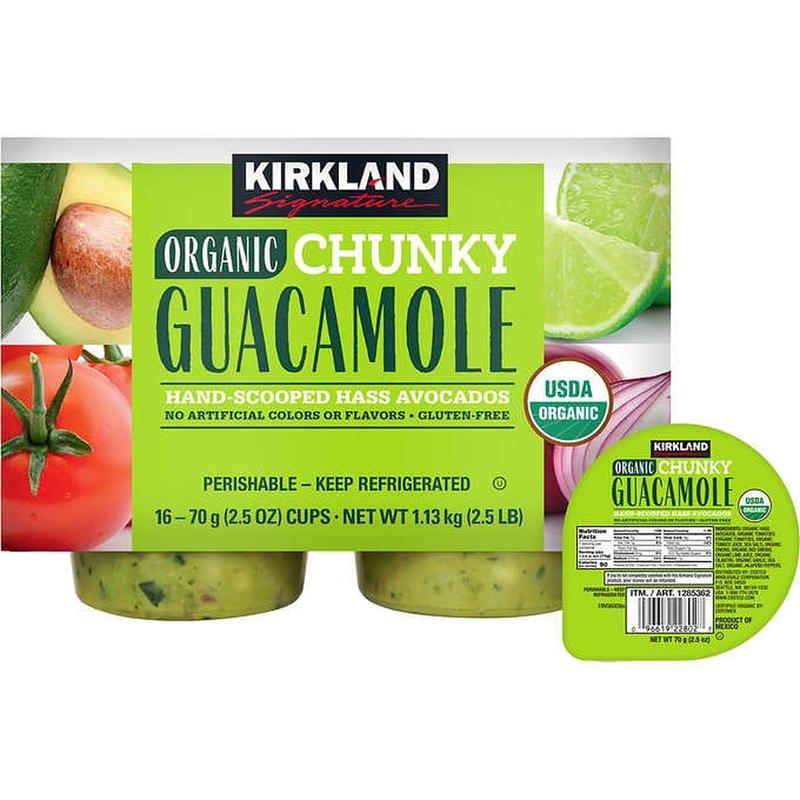 Another great item to purchase at Costco is the guacamole cups. Especially in the Northeast because avocados are expensive and often not ripe when you buy them. Then they often go bad before you ever use them. The guacamole cups are perfect to use as a sandwich spread or in the chicken salad. In addition, they are perfect for packing in your child’s lunchbox. It is called Wholly Guacamole Classic Guacamole Mini Cup, and it comes with twenty, two-ounce cups for $13.99.