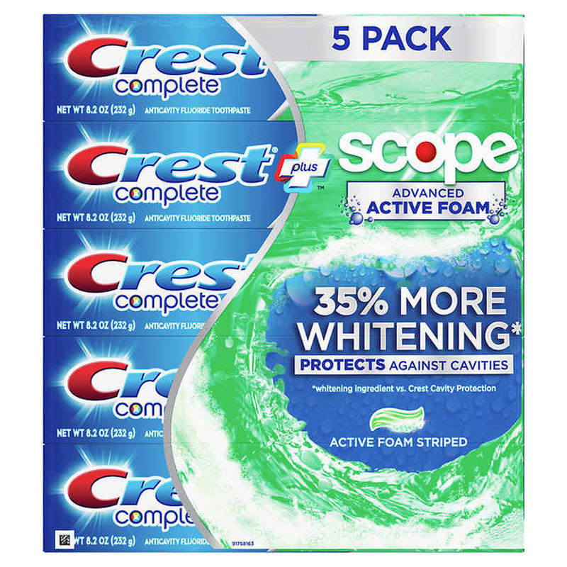 Everyone needs toothpaste and having extra on hand is always a good choice. Costco carries many brands of toothpaste, and a package of Crest 3D White toothpaste costs ten dollars for five tubes. Each tube costs about one dollar less than at your Walmart or regular grocery store. It is more cost-effective to buy in bulk if you have several people in your home. The great thing is that it is very unlikely that the extra toothpaste would expire before being used.