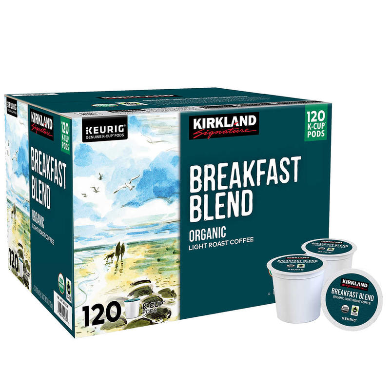 An item that has become extremely popular is the K-cups for coffee makers. Costco has several kinds of K-cups you can buy, but its best deal is the Kirkland Signature K-cups. It comes in a box with one hundred and twenty medium organic roast pods for $35.99. That ends up costing about thirty cents per pod. They also have Newman’s K-cups, and some of Costco’s Kirkland Signature coffees are co-branded with fellow Washington-stater Starbucks.