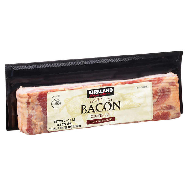 Kirkland bacon is very popular, and it was deemed the best by Consumer Reports. They raved about the taste, “noting its crispiness and balance of fat and meat flavors.” In addition, the price is something to be happy about as well. The bacon comes in a pack of four one-pound individually wrapped packages for $20.99, making it very reasonable.