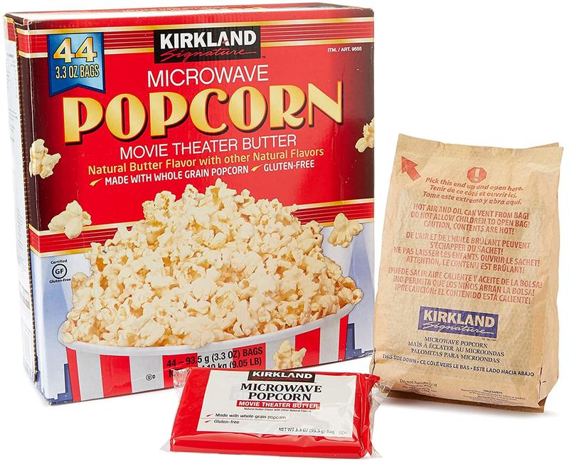 Kirkland Signature Microwave Popcorn is a great purchase from Costco and costs just thirteen dollars for a pack of forty-four bags of popcorn. Most reviews say that it is the freshest-tasting microwave popcorn they have had. Of course, the popcorn isn’t the healthiest choice, but if you add butter, it’s like you are at the movies. In addition, microwave popcorn doesn’t expire quickly, so having it in bulk is a good option.