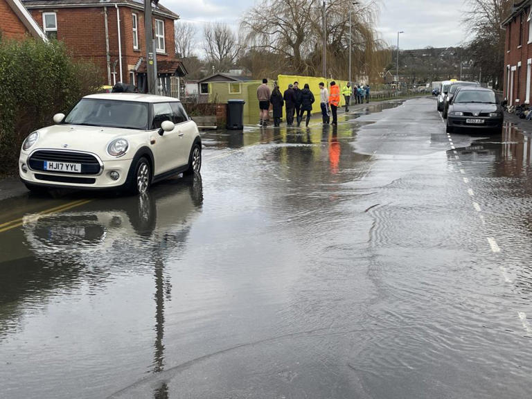 River bursts its banks forcing residents to evacuate their homes