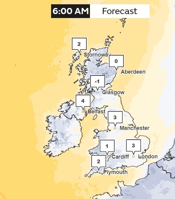 uk weather: snow and ice as temperatures plunge below freezing in week-long cold snap