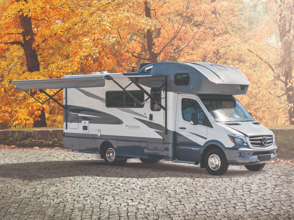 <p>The Navion is shaping up to be one of the most luxurious and modern models in the small RV Winnebago lineup. It combines the off-grid amenities of the Porto (200-watt solar panel system, dual group 31 batteries, etc.) with an ultra-lavish interior design to give you truly the best of both worlds.</p><p>There are three sleeping area layout options, including twin beds, one queen bed, and one murphy bed couch-into-queen setup, giving buyers great options in maximizing their space to their unique needs.</p>