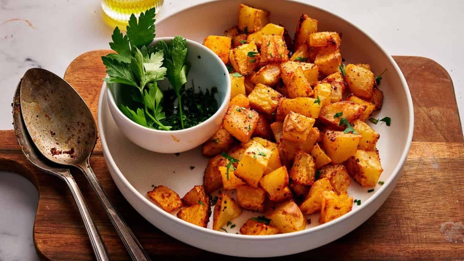 <p>Crispy on the outside, and tender on the inside – these breakfast potatoes are a morning delight. The pleasing crunch adds a perfect texture to your breakfast routine. Simple yet deeply pleasurable, they complement other breakfast staples seamlessly, making your morning meal complete.<br><strong>Get the Recipe: </strong><a href="https://www.splashoftaste.com/breakfast-potatoes/?utm_source=msn&utm_medium=page&utm_campaign=msn">Breakfast Potatoes</a></p>