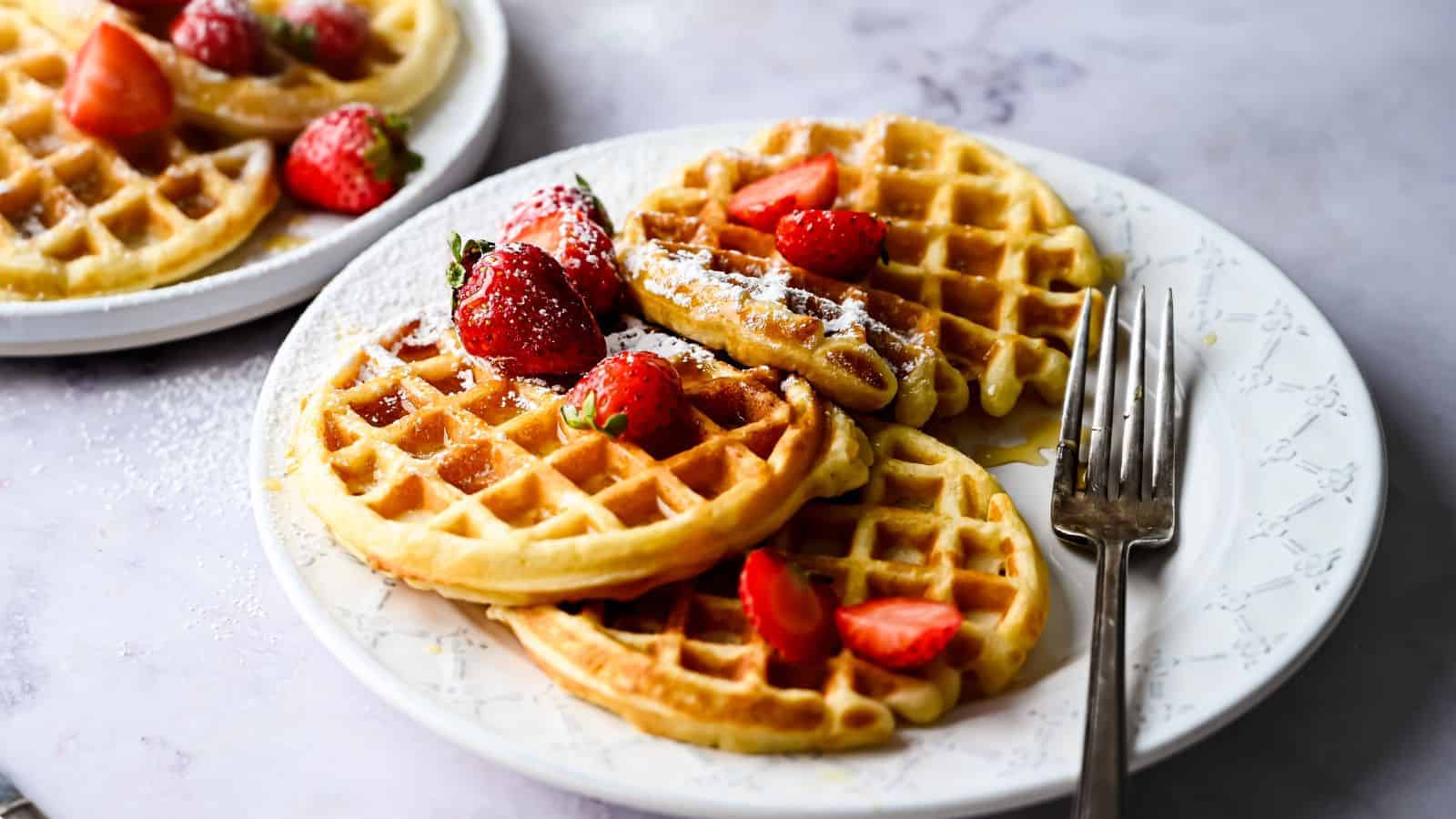 <p>Take a trip down breakfast memory lane with these classic waffles. Whether you prefer them with syrup, fruit, or your favorite spread, these golden delights offer a quick and tasty way to add a touch of joy to your morning routine. They’re a simple yet timeless choice that never fails to please.<br><strong>Get the Recipe: </strong><a href="https://www.splashoftaste.com/waffle-recipe/?utm_source=msn&utm_medium=page&utm_campaign=msn">Waffles</a></p>