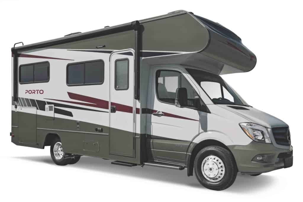 <p>The Winnebago Porto is perhaps the most classic <a href="https://www.thewaywardhome.com/class-b-vs-class-c-rvs/">Class C RV</a> on our list, and as a Winnebago, you are guaranteed a great build and an expertly designed interior with this best small RV for a camping trip.</p><p>Like all small Class C RVs, the Porto includes a convenient overhead sleeping cab to maximize usable areas without crowding the precious interior living space.</p><p>This best small RV also offers some pretty stellar off-the-grid capabilities if you want to go out boondocking. With the largest holding tanks in its class, a massive exterior storage compartment, a 200-watt solar panel system, a 1000-watt inverter, and dual group 31 batteries, the Porto can go just about wherever you want to take it, plug-in or not.</p>