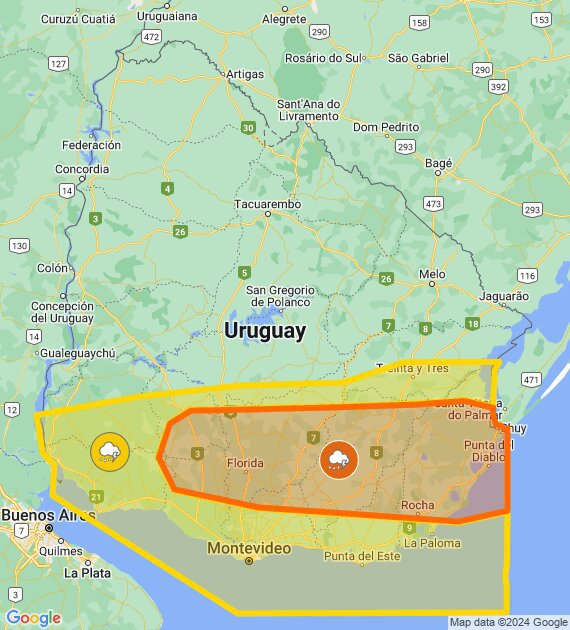 Inumet: Alertas Naranja Y Amarilla En 12 Departamentos Por Lluvia Y ...