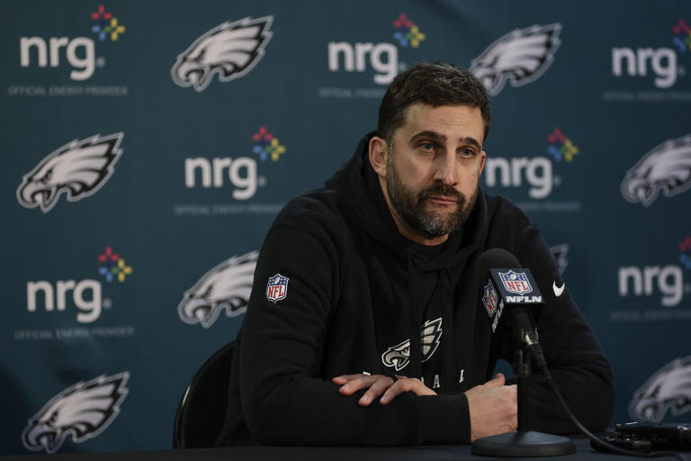 Nick Sirianni's Eagles started 10-1 this season and finished 11-6, failing to repeat as NFC East champion. (AP Photo/Adam Hunger)